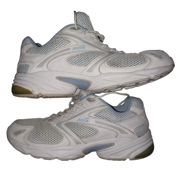Avia Womens Sneakers Size 9.5 White Light Blue Running Walking Shoes - Picture 8 of 13